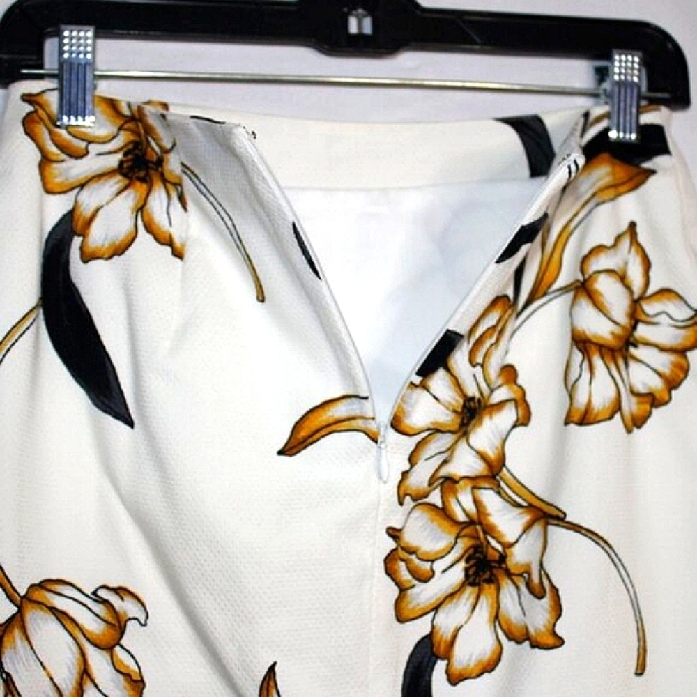 White House Black Market Floral Pencil Skirt 00 Cottagecore Chic - Picture 3 of 6